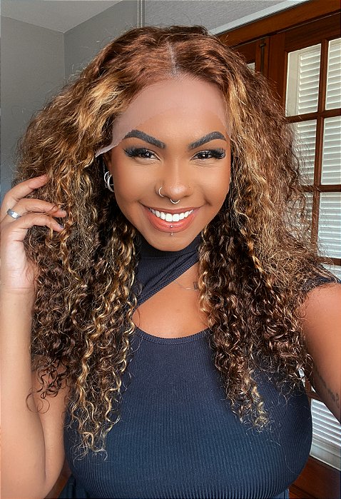 Peruca Lace Front Cabelo Humano Cacheado Liam