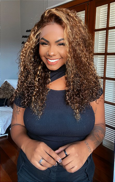 Peruca Lace Front Cabelo Humano Cacheado Liam