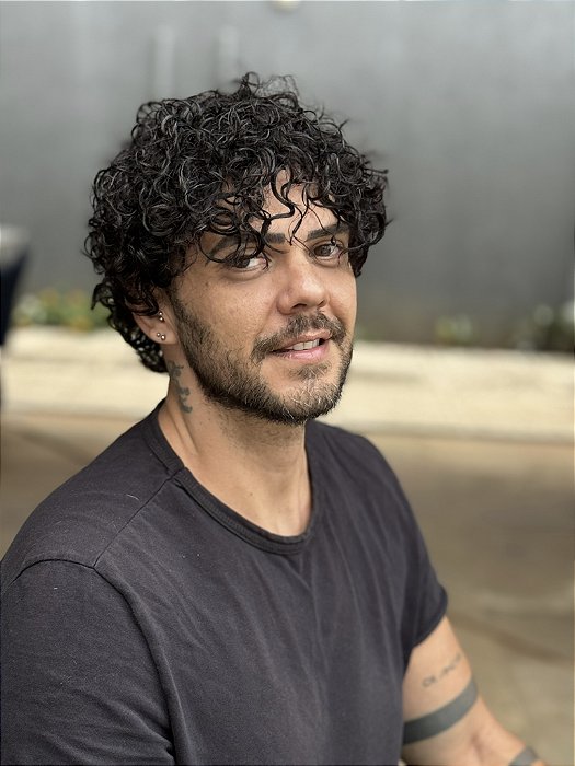 Peruca cabelo humano Masculina Marcus