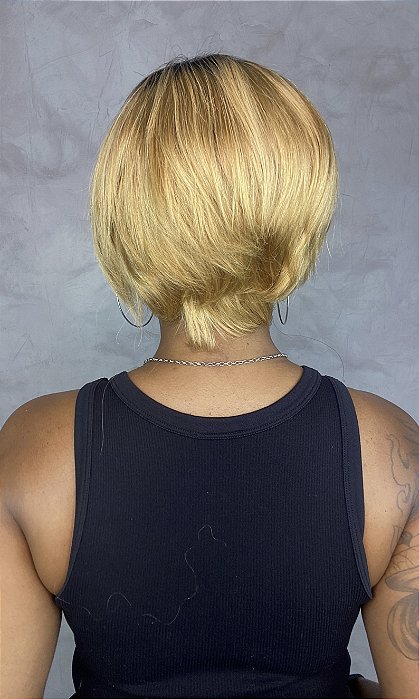 Peruca Pixie Gabi Loiro 1B/27 costas