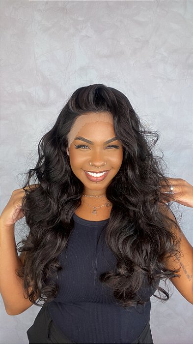 Peruca Lace Front Cabelo Humano Ondulado Letícia 26