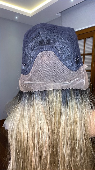Peruca Luiza HD Loira parte interna