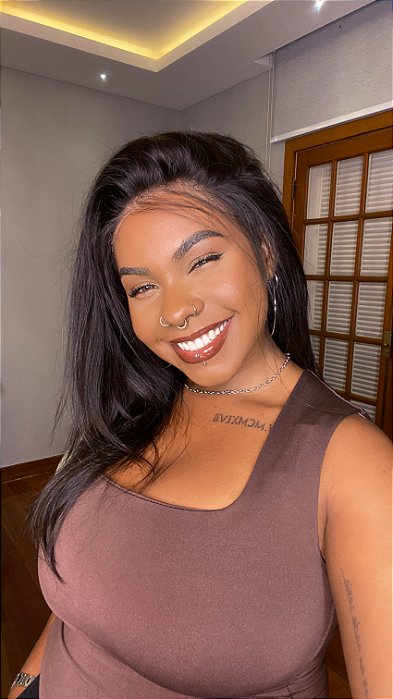 Peruca Lace 360° STRAP Cabelo Humano Lisa/ondulada 50cm