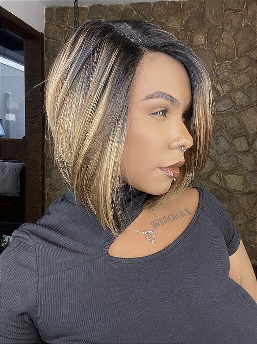 Lace Front HD Fibra Premium Bibi Morena Iluminada caimento