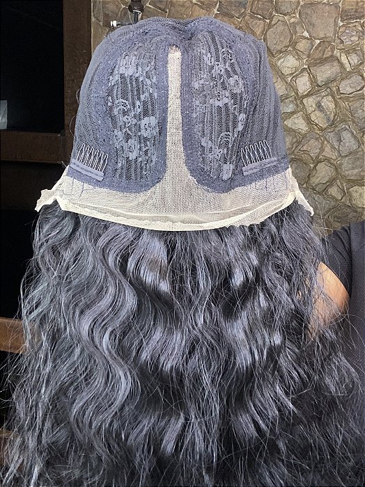 Parte interna da Lace Front HD Deep Crimp Curl Preto 1B