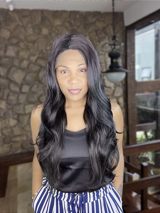 Peruca Lace Front Fakescalp Fibra Futura Jéssica caimento frontal