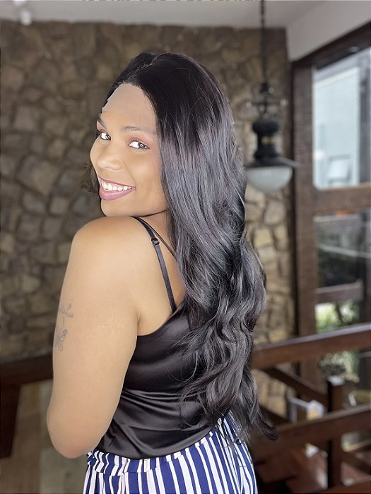 Peruca Lace Front Fakescalp Fibra Futura Jéssica lateral
