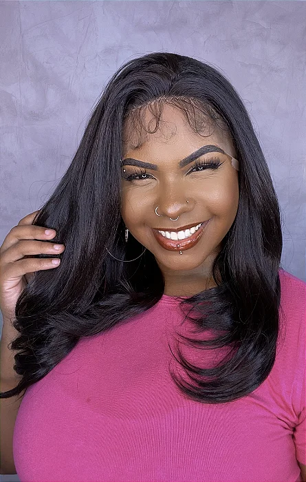 Peruca Lace Front Fibra Orgânica Julia Preto 1B