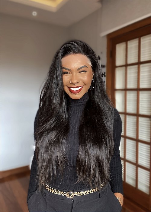 Peruca Lace Front Cabelo Humano Glenda lateral