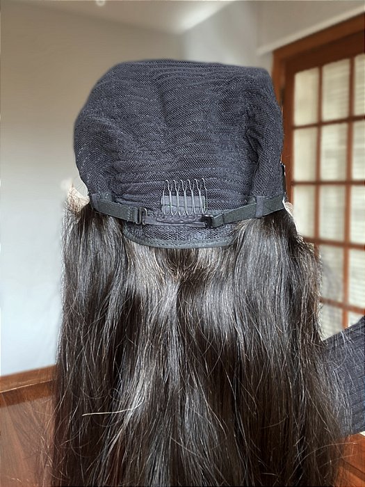 Peruca Lace Front Cabelo Humano Glenda detalhe interno