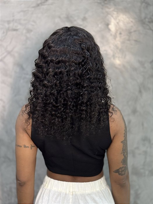 Peruca Lace Front Eunice vista de costas