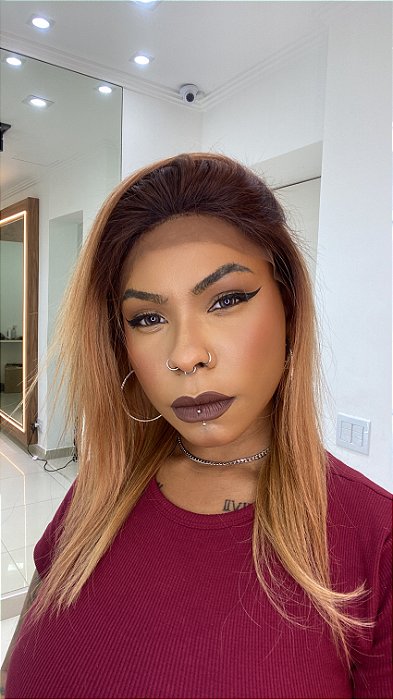 Peruca Lace Front Sarah 1B/27 lateral