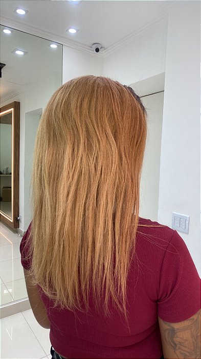 Peruca Lace Front Sarah 1B/27 caimento dos fios