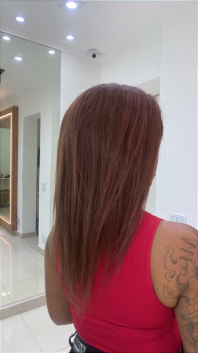 Peruca Lace Front Sarah 1B/33 vista de costas
