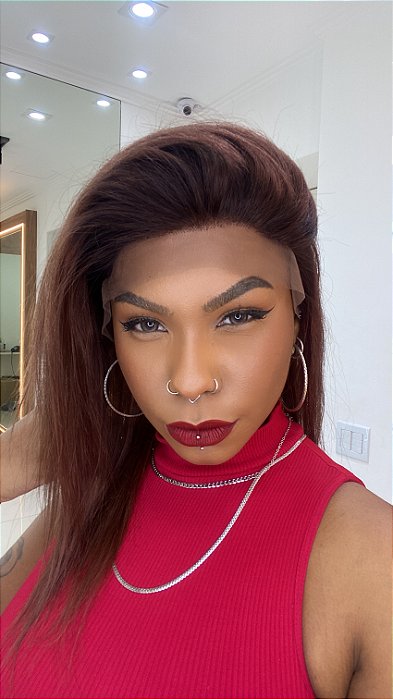 Peruca Lace Front Sarah 1B/33 lateral