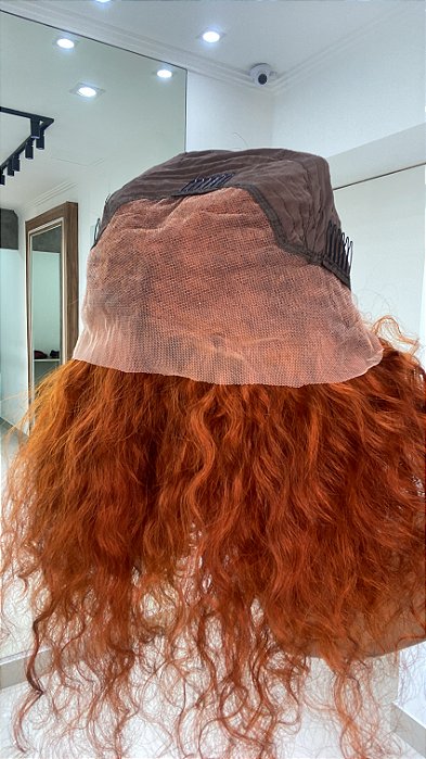Lace Front Luisa Ruivo 350 detalhe dos cachos