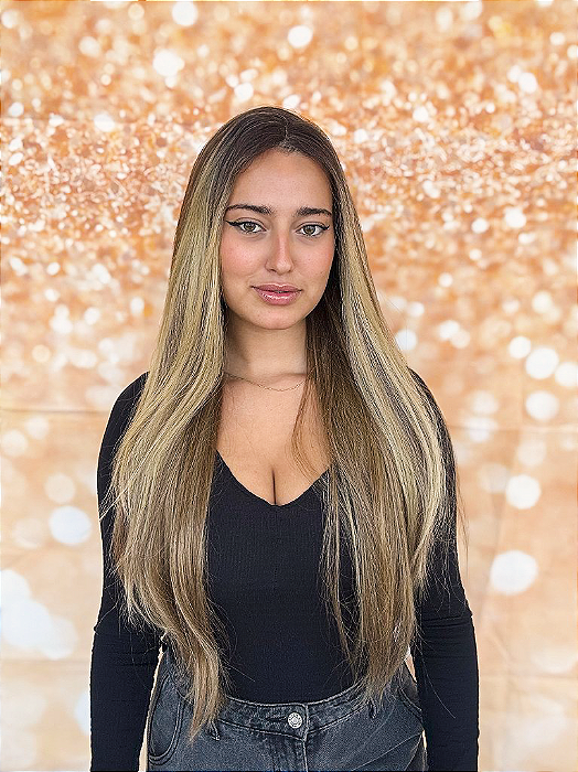 Lace fibra proteína Rachel loiro mechas pérola