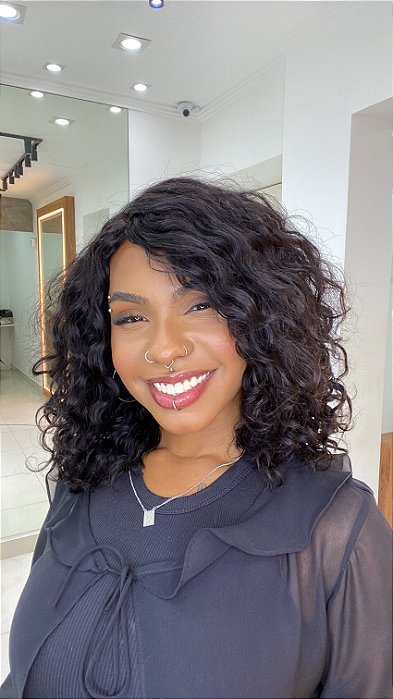 Wig Cacheada Modiza Cabelo Humano
