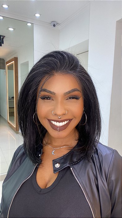 Lace Front 13x4 Cabelo Humano Nádia Grisalho 280