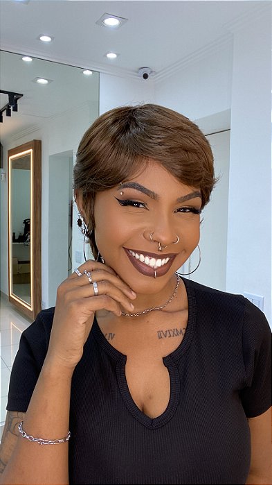 Peruca Fibra Orgânica Pixie Daniela Castanho