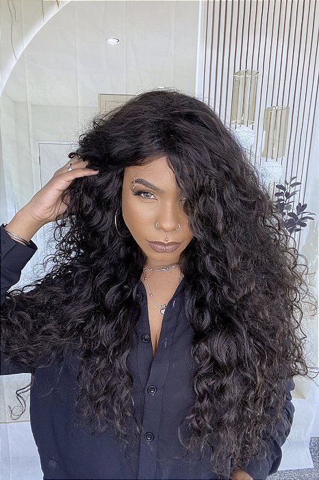 Peruca Cabelo Humano Cacheado Ana Clara 1B