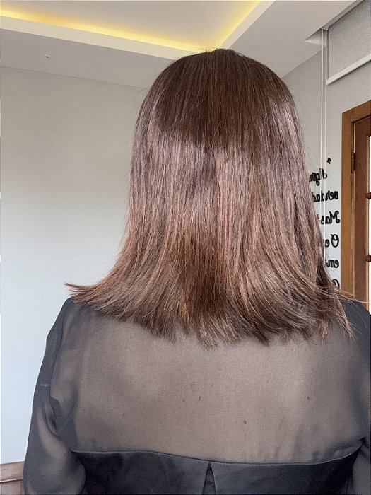 Peruca Lace Front Brown Velvet vista de costas