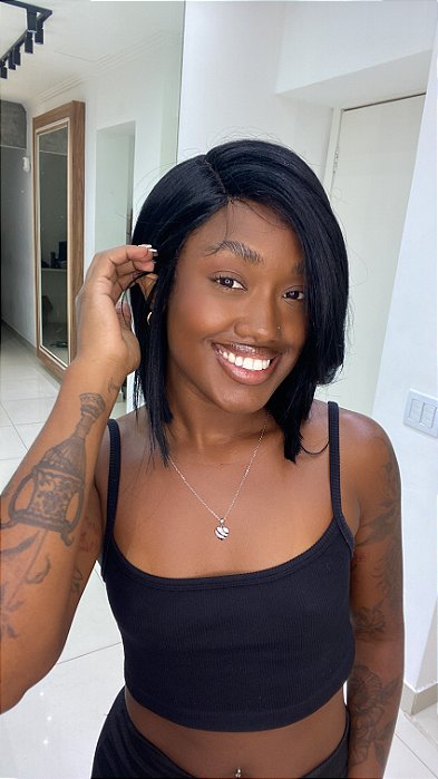 Peruca Lace Invisibel Part Fibra Premium Vashanti Preta 1B