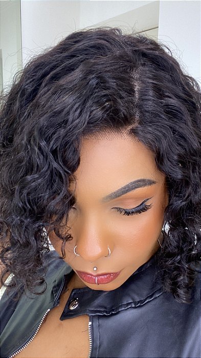 Peruca Lace Front Anaju detalhe dos cachos