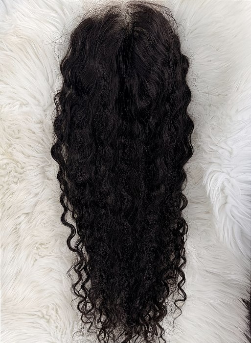 Toupee- Topo 1 capilar cabelo humano realista cacheado loose