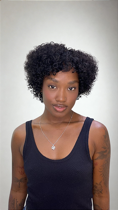 Peruca Zoe Afro outro ângulo
