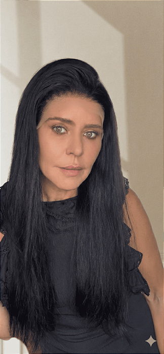 Peruca Lace Front Cabelo Humano Violet 26