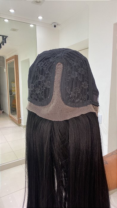 Lace Paisley preta detalhe do acabamento