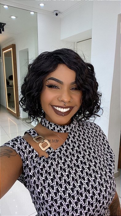 Peruca Cabelo Humano Maite/Maitê Mechas Grisalhas 280