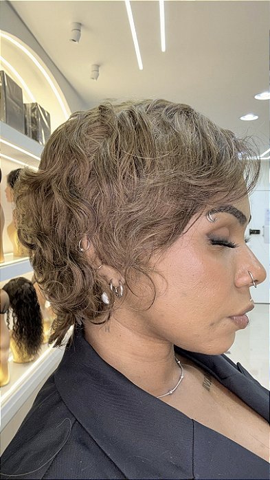 Lace Sandra Castanho Claro vista lateral