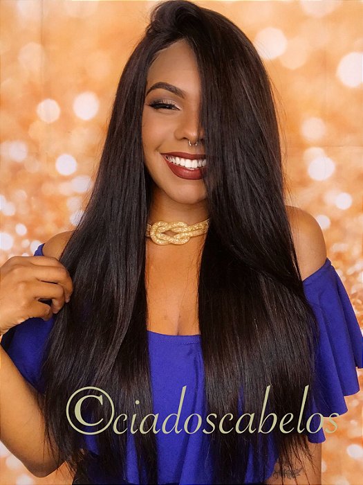 Lace Front Cindy Cabelo Humano Liso 60cm