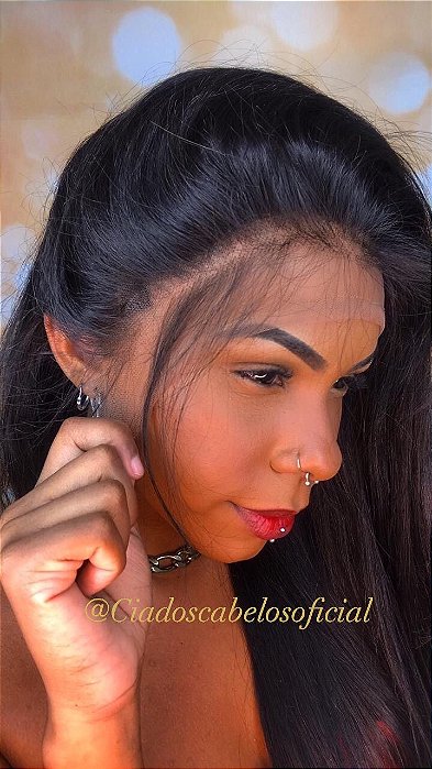 Peruca lace front Baby Hait lateral