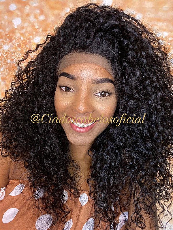 Lace 360 cabelo humano Afro cacheada Mia