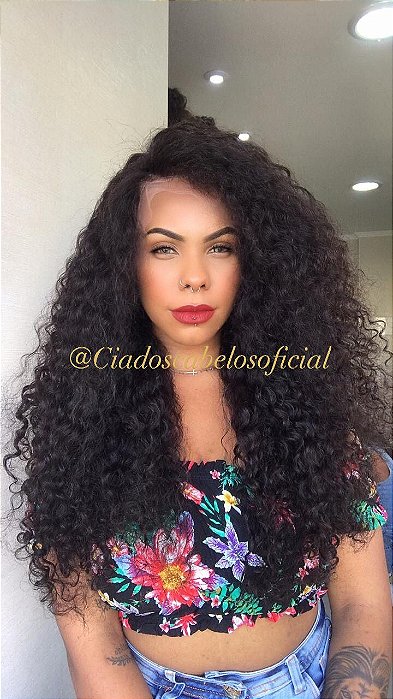 Lace front 13x6 baby hair cabelo humano cacheada  Paola 70 cm