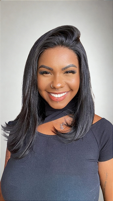Peruca Lace Front Cabelo Humano Kylie Long acabamento frontal