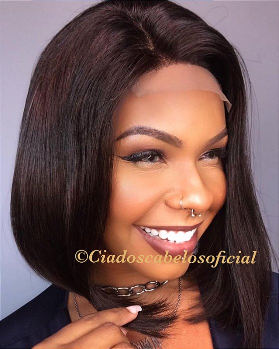 Peruca lace front cabelo humano 4x4 Livia