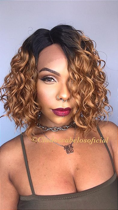Peruca Lace Front Chantel Caramelo caimento