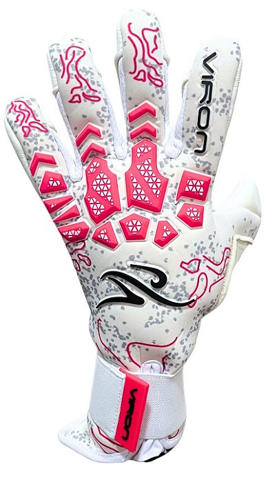 Luva de Goleiro Atlas Branco/Rosa