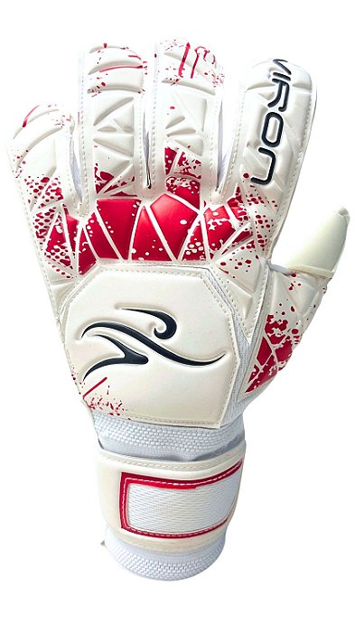 Luva de Goleiro Viron Invictus Branca/Vermelha