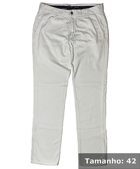 Calça Masculina Zara Branca - Tamanho 42 - Pionera | Brechó Online | Compre  as melhores Marcas com até 90% de desconto