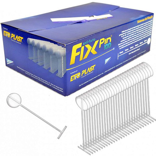FIX PIN 100 ETIQ PLAST - ANTIFURTO - 100%  POLIPROPILENO - PINO PLASTICO COLORIDO