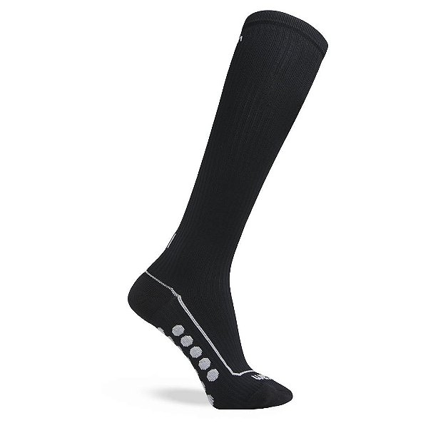 Meia Rikam Performance Cano Longo Compressão Fio Emana® Masculina Preta