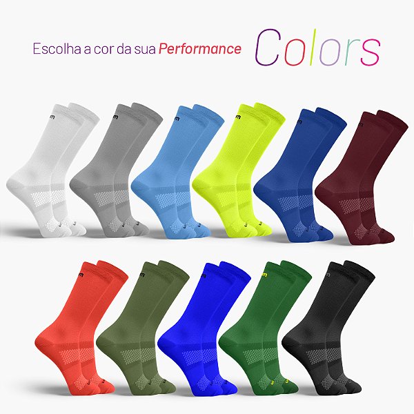 Meia Rikam Performance Masculina Corrida e Ciclismo Cores