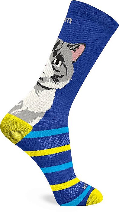 Meia Rikam Performance Cano Médio Corrida e Ciclismo Cães e Gatos