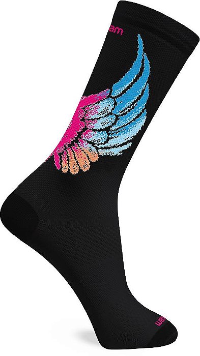 Meia Rikam Performance Feminina Corrida e Ciclismo Asas