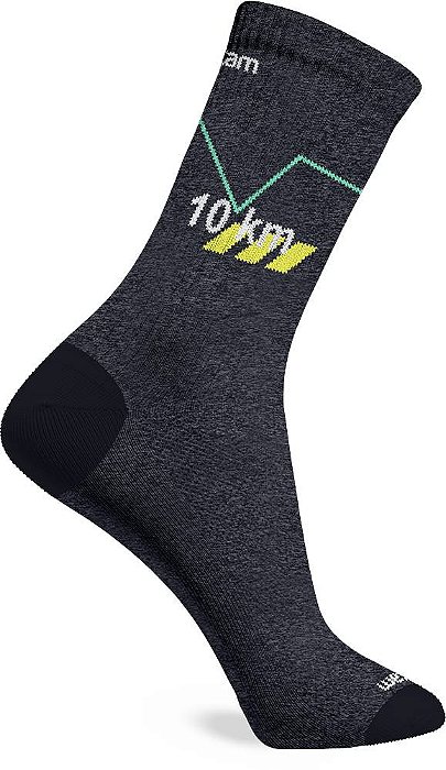 Meia Rikam Performance Corrida Cano Médio Microfibra (10Km)